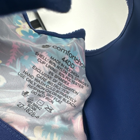 COMFORT CHOICE BRA, SIZE 44D, Floral - Picture 3 of 3